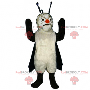 Mascote de inseto zangado com capa e antenas - Redbrokoly.com