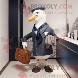 Navy Gull maskotdraktfigur...