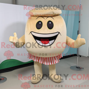 Beige hamburger maskot...