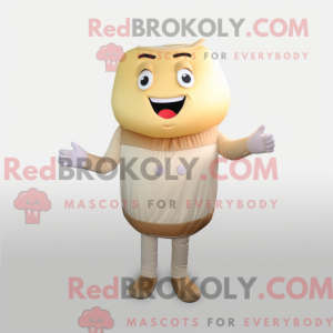Beige hamburger maskot...