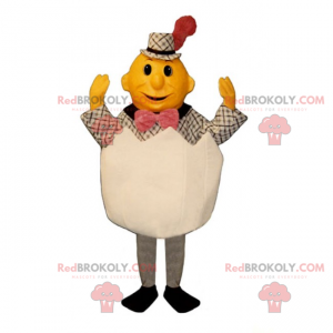 Mascote do personagem em uma casca de ovo - Redbrokoly.com