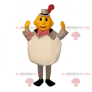 Mascotte de personnage dans une coquille d'œuf - Redbrokoly.com