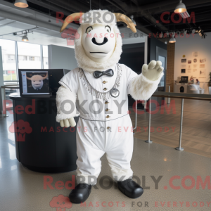 White Steak mascot costume...