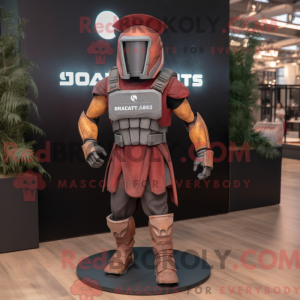 Rust Spartan Soldier maskot...