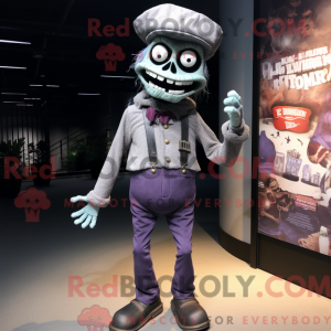 Grå Undead-maskotdraktfigur...