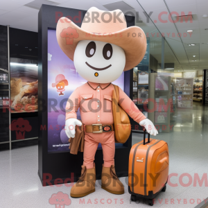 Peach Cowboy maskot kostume...