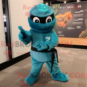 Postava maskota Teal Ninja...