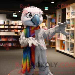 Sølv papegøje maskot...
