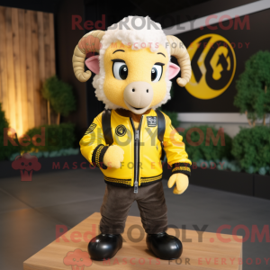 Geel Ram-mascottekostuum...