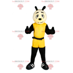 Mascotte de personnage en combi jaune - Redbrokoly.com