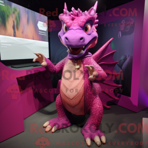 Magenta Dragon mascot...