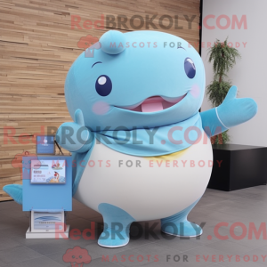 Personaggio mascotte balena...