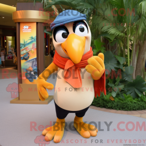 Tan Toucan maskot kostume...