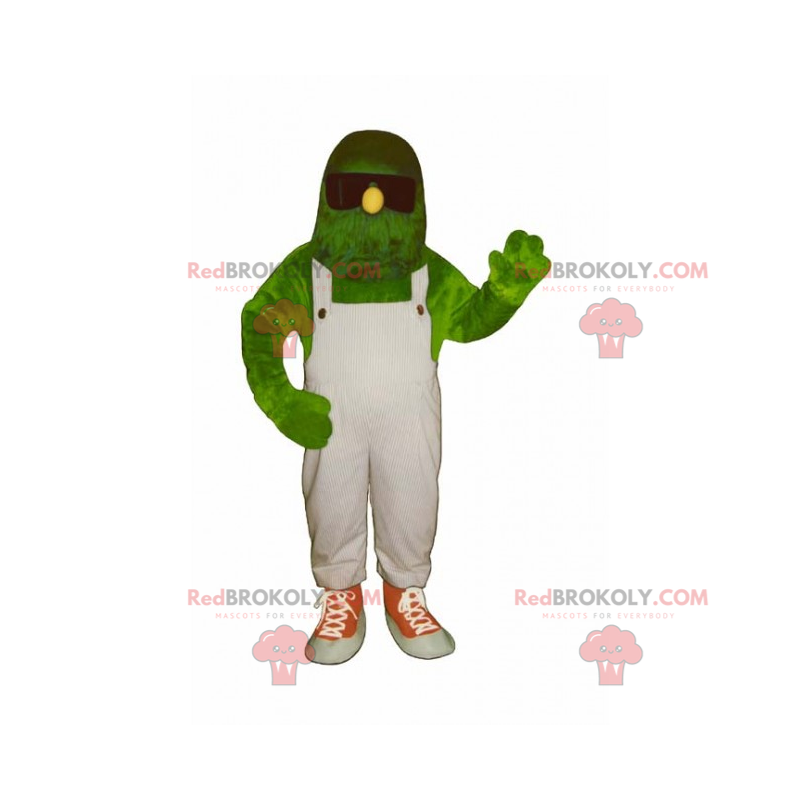 Maskot fiktivní postava v montérkách a basketbalu - Maskot fiktivní postava v montérkách a basketbalu -