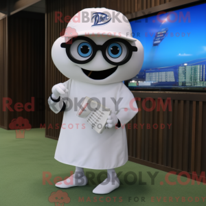 Hvid baseball bold maskot...