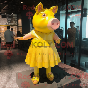 Costume mascotte de cochon...
