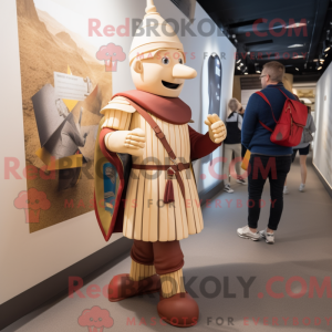 Beige mascottekostuum van...