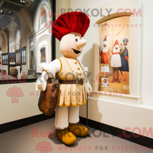 Beige mascottekostuum van...