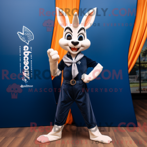Navy Gazelle mascot costume...