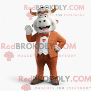 Fantasia de mascote Rust Beef Stroganoff com calça social e anéis - Mascotes de Strogonoff de Carne - RedBrokoly.com