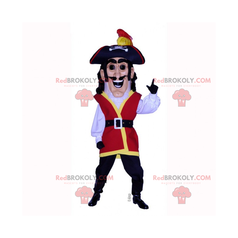 Mascotte de personnage historique - Pirate - Redbrokoly.com