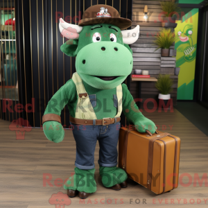Green Buffalo mascot...