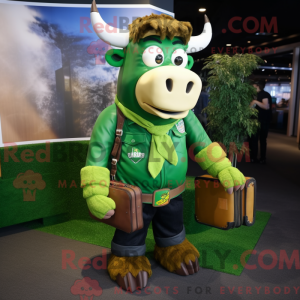 Green Buffalo mascot...
