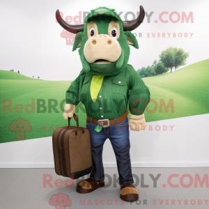 Green Buffalo mascot...