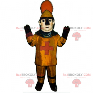 Mascotte de personnage historique - Soldat Moyen Age -