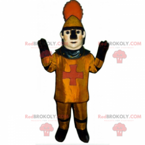 Historisk karaktärmaskot - medeltidssoldat - Redbrokoly.com