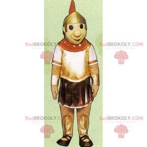 Mascote de personagem histórico - soldado romano -
