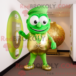 Postava maskota Lime Green...