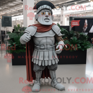 Grå romersk soldat maskot...