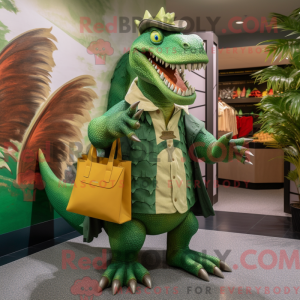 Green Spinosaurus mascot...