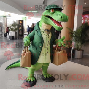 Personaggio mascotte verde...