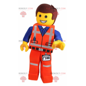 Maskot postavy Lego - pracovník - Redbrokoly.com