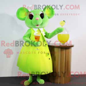 Mascotte de souris vert...