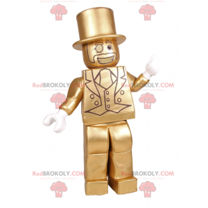 Mascotte de personnage Lego dore - Redbrokoly.com