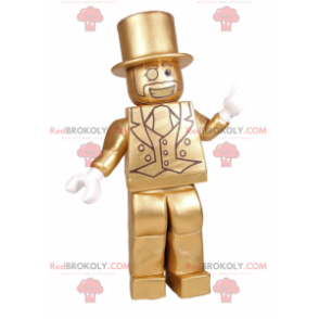 Golden Lego character mascot - Redbrokoly.com