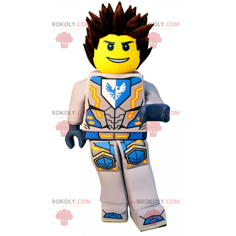 Mascotte de personnage Lego en armure - Redbrokoly.com