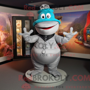 Gray Contortionist mascot...
