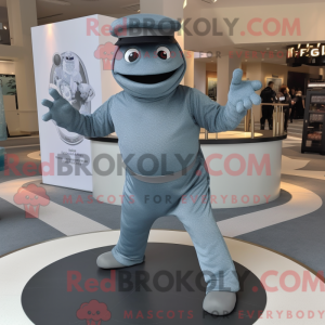 Grå Contortionist maskot...