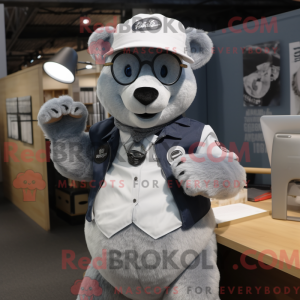 Silver Bear-mascottekostuum...