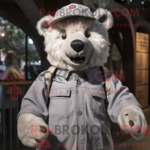 Silver Bear-mascottekostuum...