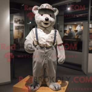 Silver Bear-mascottekostuum...