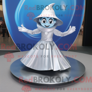 Sølv Acrobat maskot kostume...