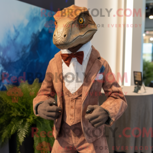 Brun Deinonychus maskot...