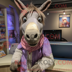 Esel maskot drakt karakter...