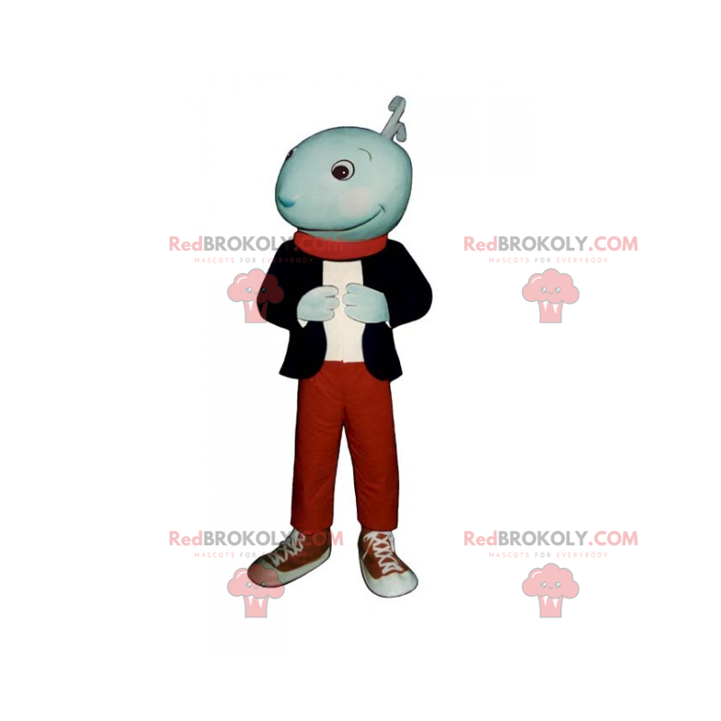 Mascote do personagem sorridente com basquete - Redbrokoly.com Mascote do personagem sorridente com basquete - Redbrokoly.com