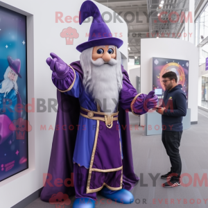 Mascotte de magicien violet...